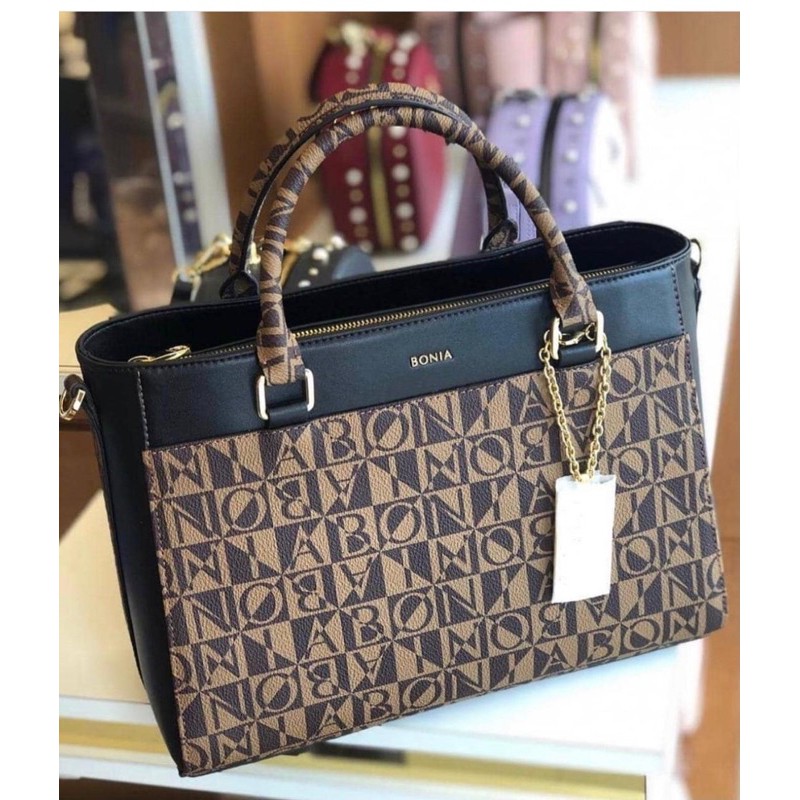 SALE TAS MONOGRAM BONIA BLACK ORIGINAL 100%
