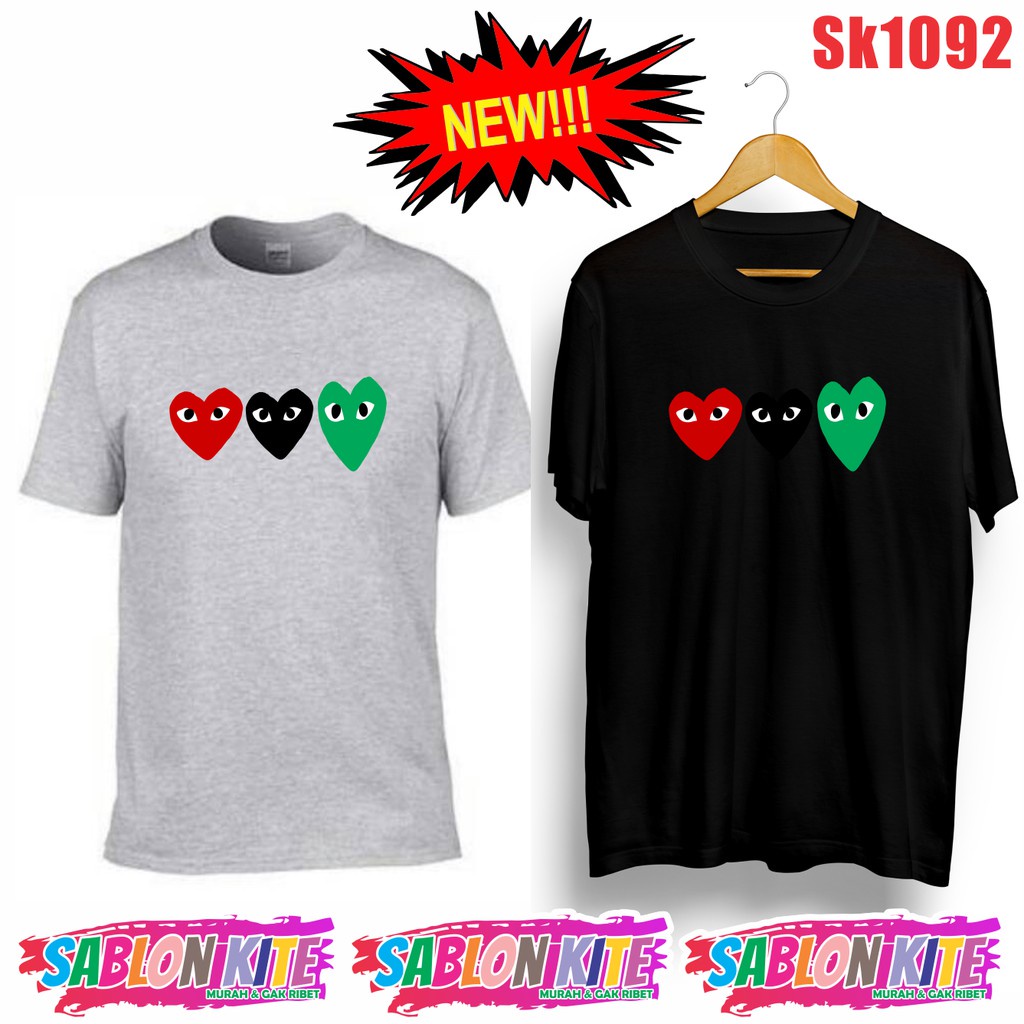 MURAH!!! KAOS TAY TAWAN LOVE SK1092 UNISEX COMBED 30S BYK WRN