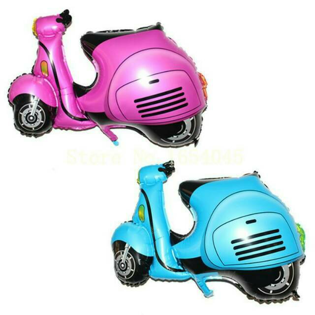 Balon vespa biru dan pink 70cm