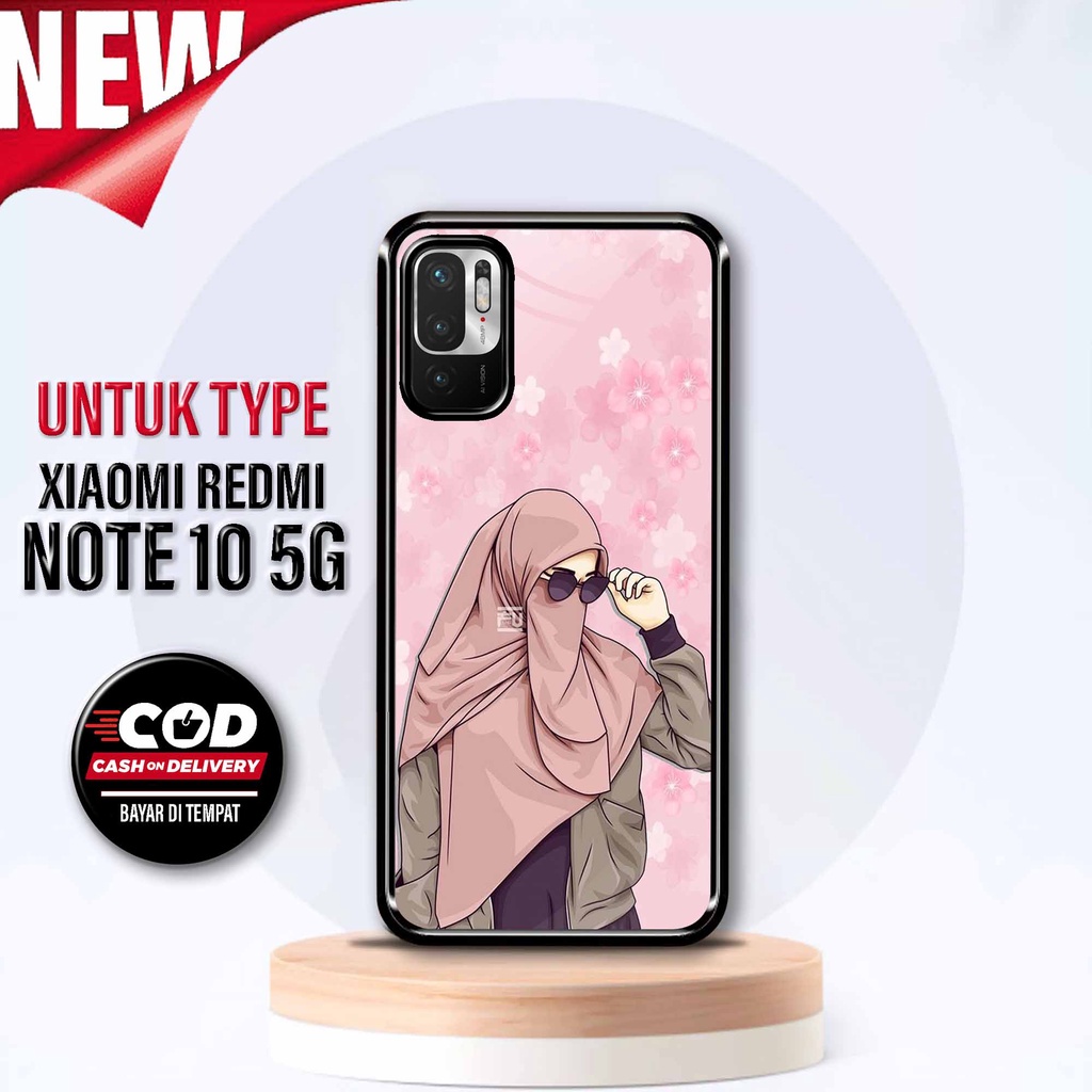 Case Redmi Note 10 5G - Hardcase Xiaomi Redmi Note 10 5G - Silikon Motif [ Hijabers 2 ] - Cassing Mu