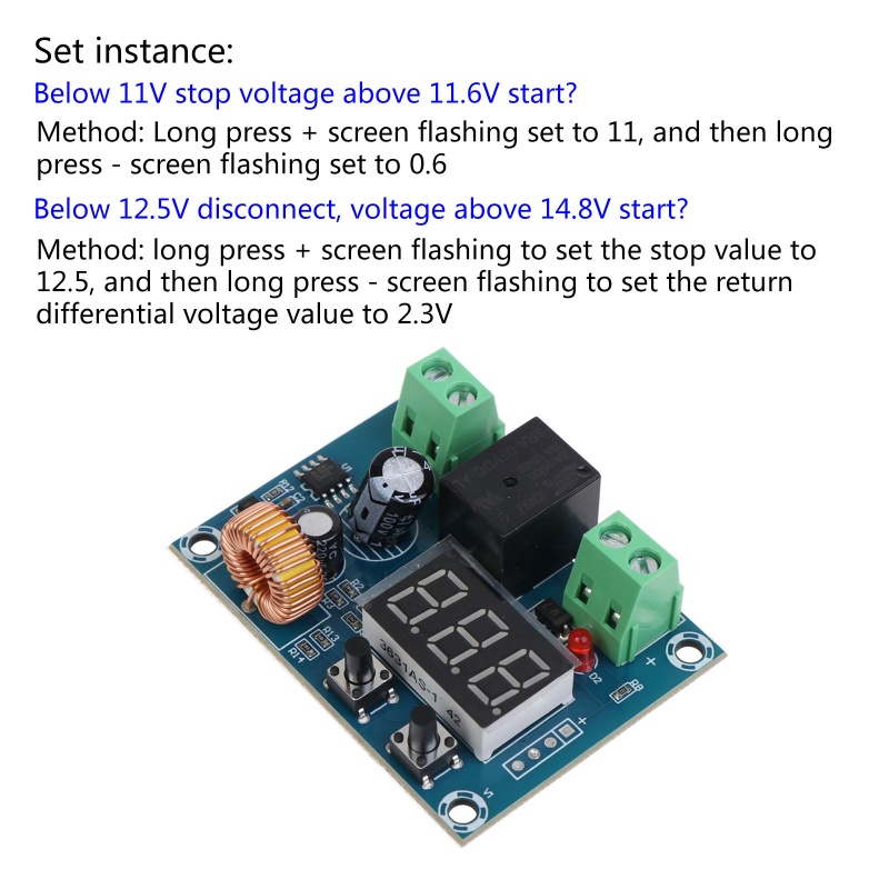 Btsg DC12-36V Putus Tegangan Rendah Untuk Perlindungan Modul Under-voltage XH-M