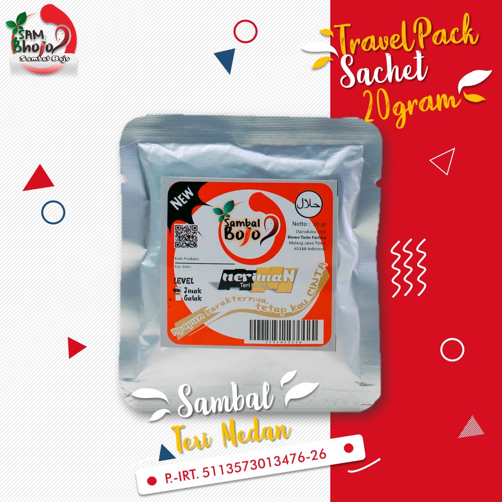 

Sambal Teri Medan - Sambal Teri Travel Pack sachet 20gr