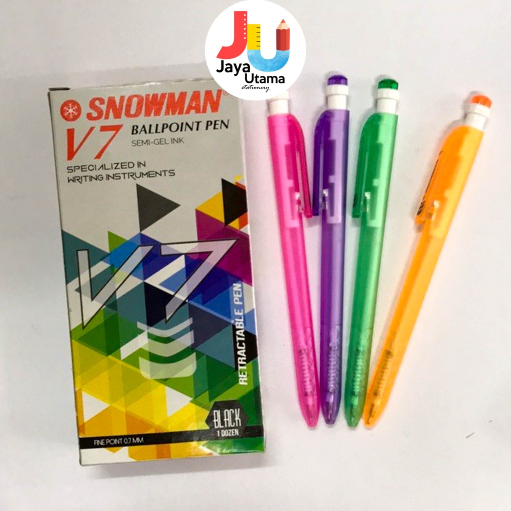 

Snowman Bolpen Ball Pen Pulpen Pena V-7