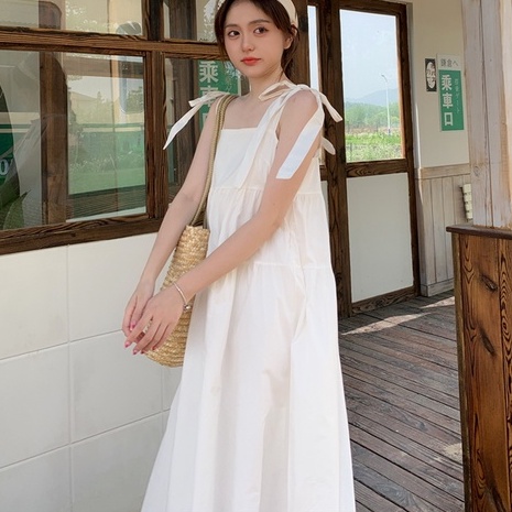 【Rozen】Korean Tie Strap Sleeveless Loose Flowy Midi Dress 2009 (S/M/L/XL/XXL)