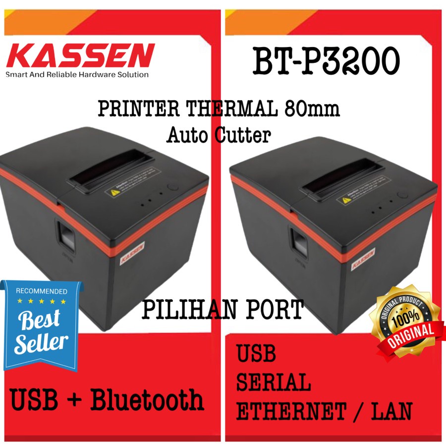 Printer kasir Thermal KASSEN BT-P3200 / BTP3200 80MM AutoCutter