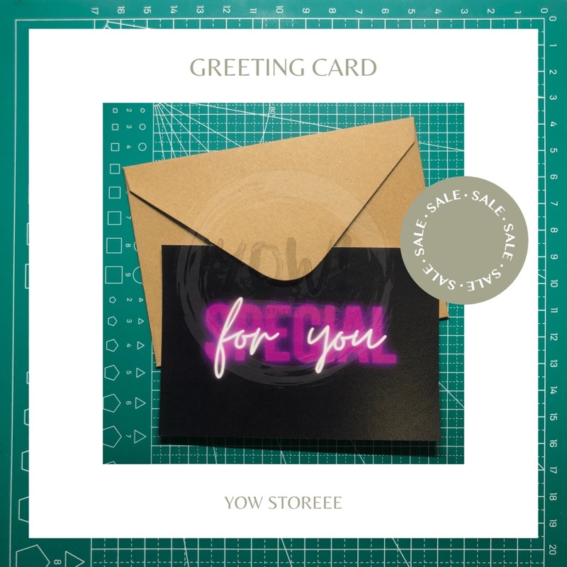 

[YOW CARD] Kartu Ucapan dengan Amplop Kraft Coklat / Greeting Card with Brown Kraft Envelope - Thankful for You / Thank You Card / Special For You Only / Token of Appreciation Edition - YOW STOREEE