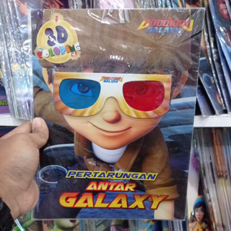 Buku Anak 3D Coloring Boboiboy Series Bonus Kacamata Kertas 3D