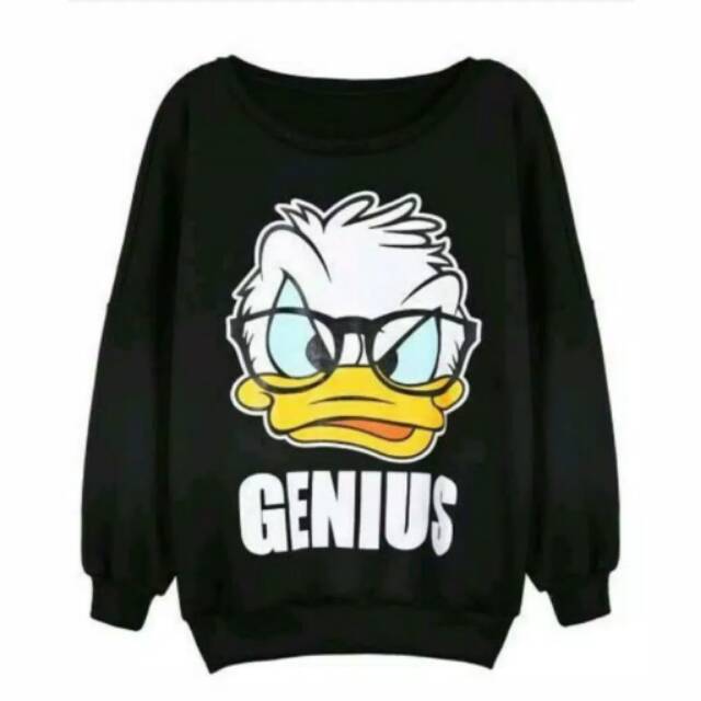 SWEATER HOODIE ZIPPER DONALD DUCK GENIUS