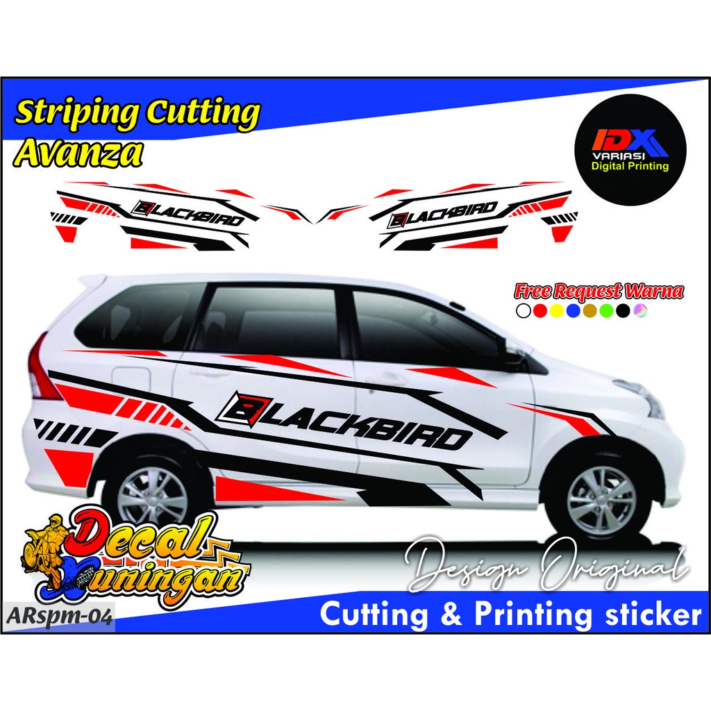 DECAL STIKER CUTING STRIPING MOBIL CUSTOM Toyota RUSH TERIOS AVANZA INNOVA PAJERO STICKER MOBIL NEW