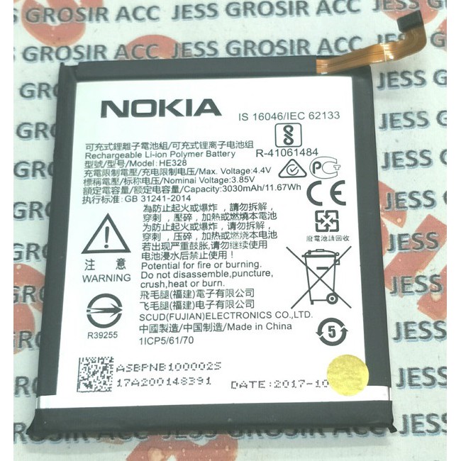 Battery Batre Baterai Nokia 8 HE-328 HE328 HE 328 TA-1004 TA-1012 TA-1052