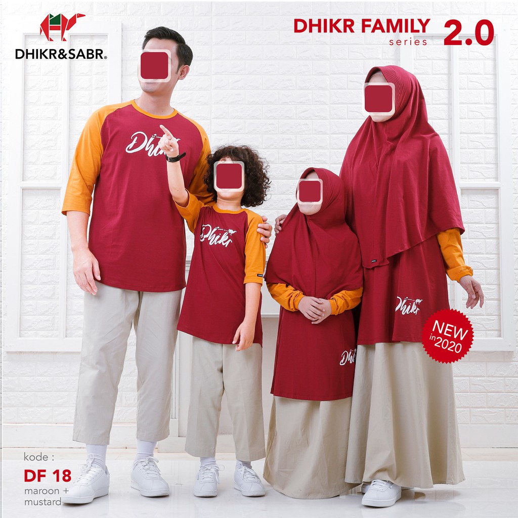 Kaos Couple Muslim Dhikr Family Dari DHIKR&SABR OFFICIAL Pusat Bandung [PRODUSEN]