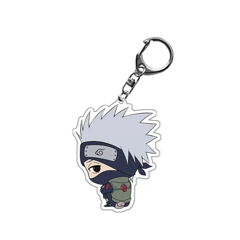 Lanfy Naruto Gantungan Kunci Untuk Anak-Anak Liontin Miniatur Anime Jepang Darah Panas Anime Acrylic Key Ring