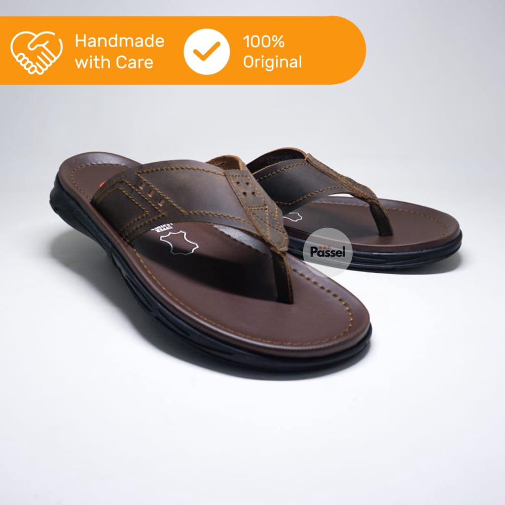 Donatello Sz. 39-43 Sandal Jepit Pria Kulit Asli Genuine Leather | AG81081