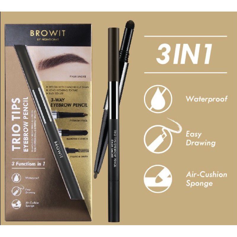Browit By Nongchat Trio Tips Eyebrow Pencil
