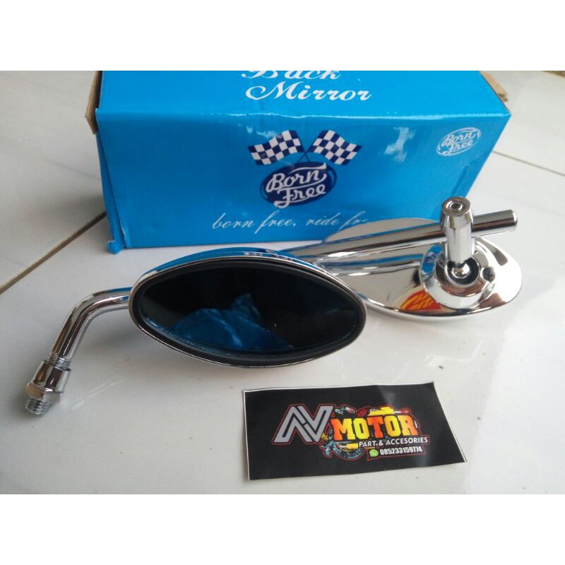 KACA SPION OVAL CROME BORNFREE