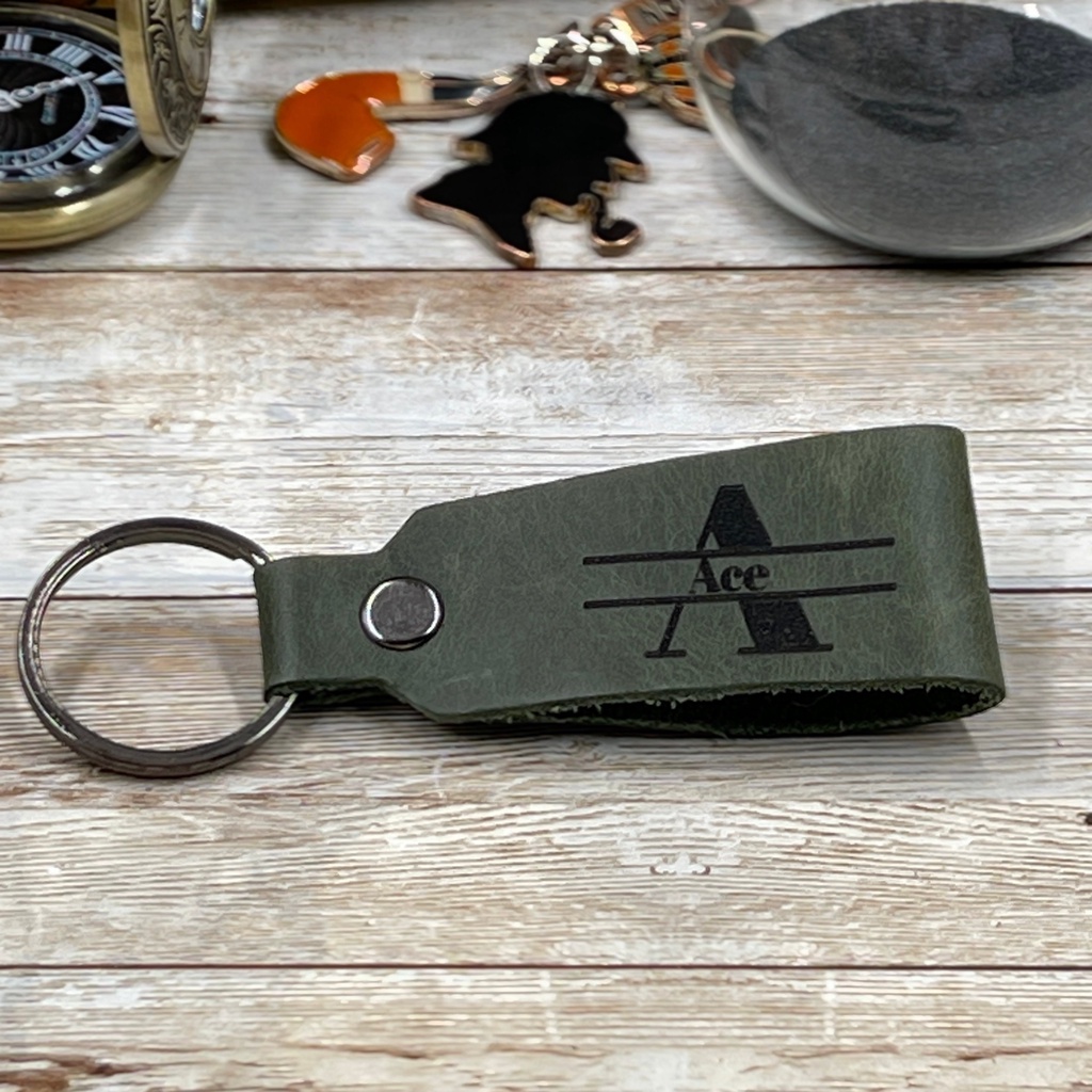 Keychain Gantungan Kunci Motor Bisa Custom Grafir Nama Dan Logo - Kulit Sapi Asli 100% Gk005