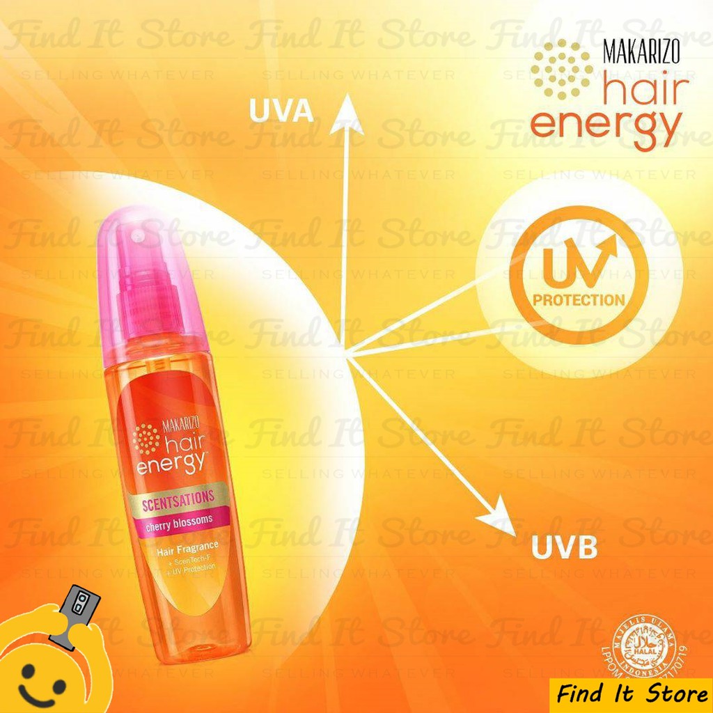 Makarizo Hair Energy Scentsations Hair Fragrance Parfum Rambut Vitamin UV Protection 30ml 100ml