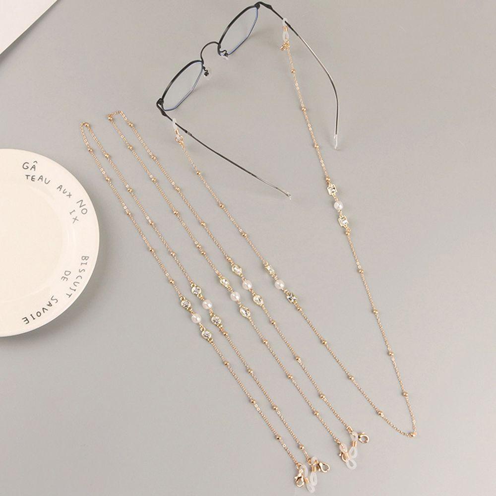 TOP Glasses Chain Holder Fashion Pearl Metal Sunglasses Lanyard