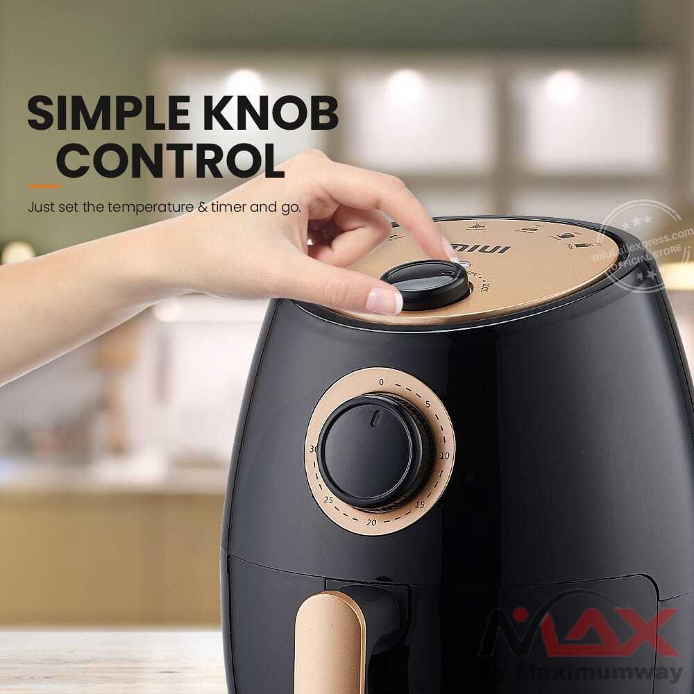 Penggorengan Elektrik MIUI Smart Air Fryer Mesin Penggoreng Udara 2L - AF-8061 Warna Hitam