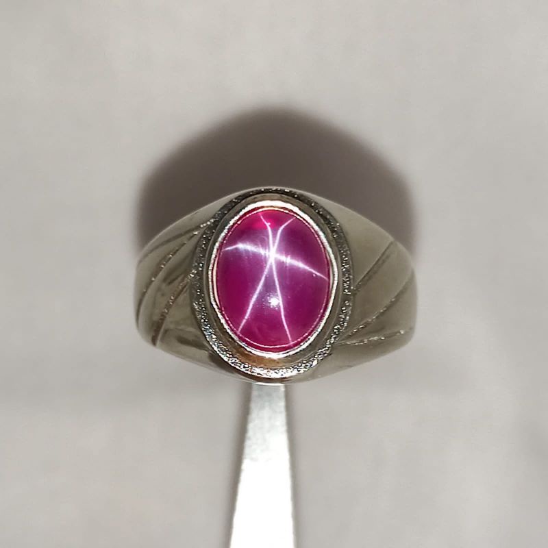CINCIN PERMATA BATU RUBY AMERICAN STAR ASLI BANGKOK SIAP PAKAI