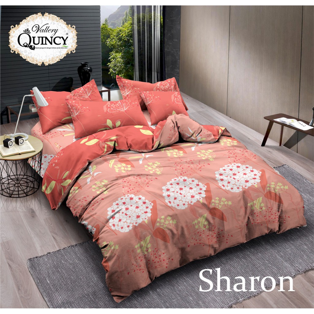 QUINCY VALLERY Sprei Tinggi 30 180x200 / 160x200 motif Aquatic Beryl Grisella Jihan Parker Haysel Lyra Monzula Vega - SP 180 160 T30 TBT