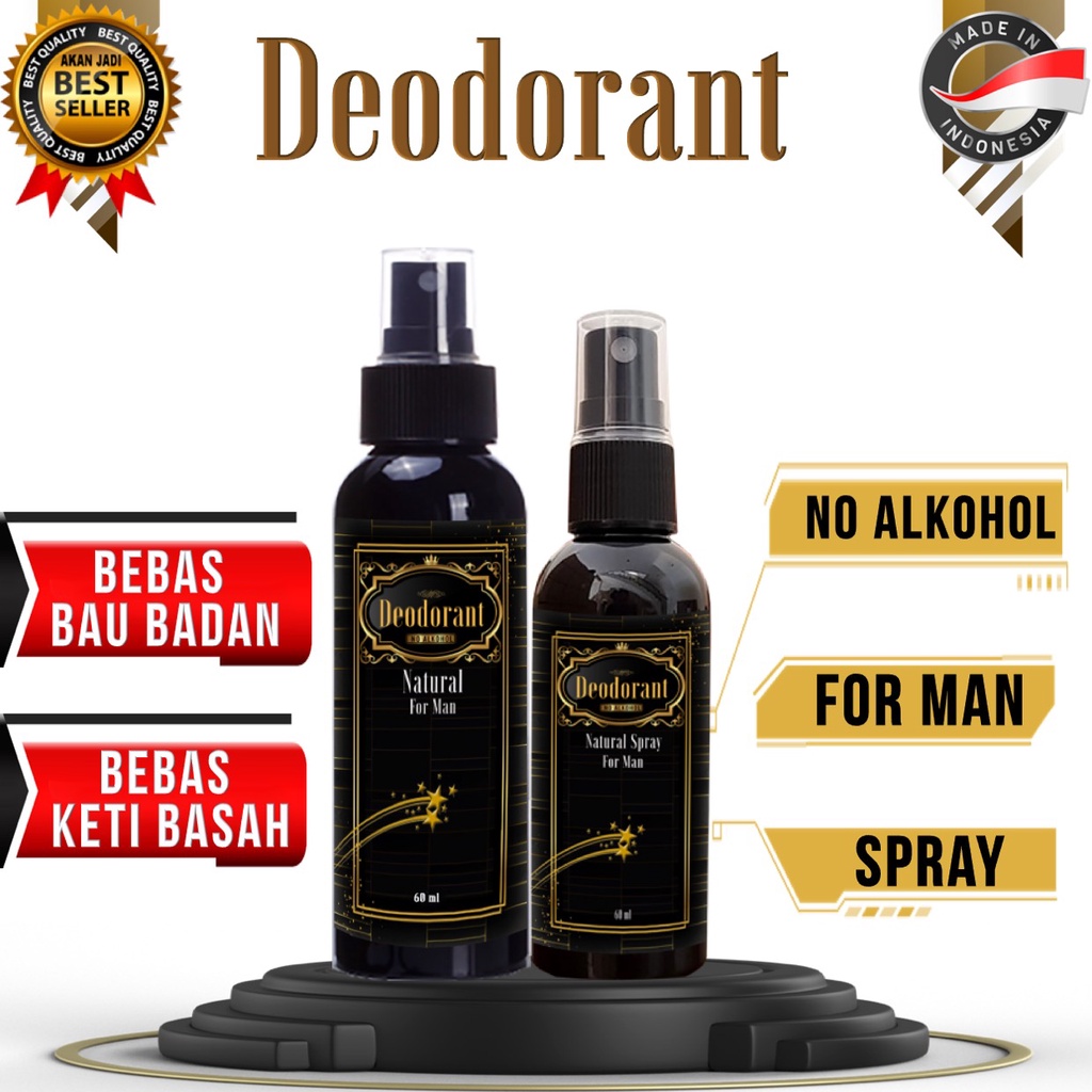 Deodorant Spray For Men Penghilang Bau Badan Ampuh Ketiak Kering No Alkohol Pencerah Ketiak Hitam No Parfume