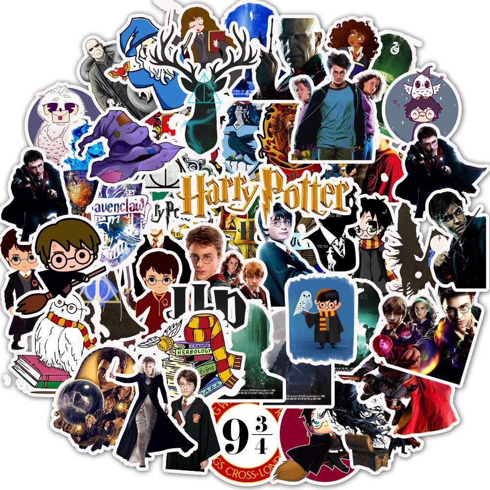 50 pieces of Harry Potter graffiti stickers luggage computer waterproof non-adhesive stickers