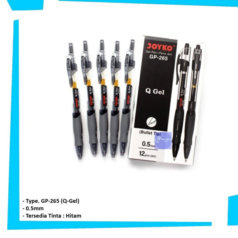 [HUSNA COLLECTION] Pulpen Gel Joyko GP-265 Q-Gel 0.5mm / Pulpen Joyko / PULPEN JETREK MEREK JOYKO