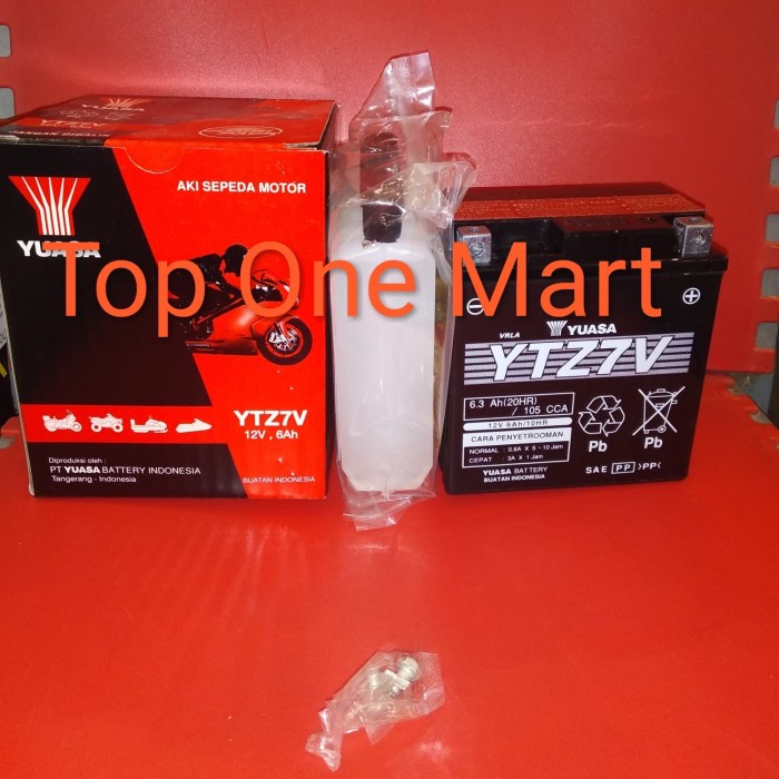 Aki Motor Yamaha Nmax Aerox Yuasa Ytz7V Accu Aki Kering Ytz7 V-Dry