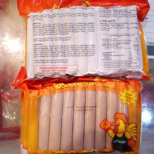 

Champ Sosis Ayam 1kg isi 40pcs