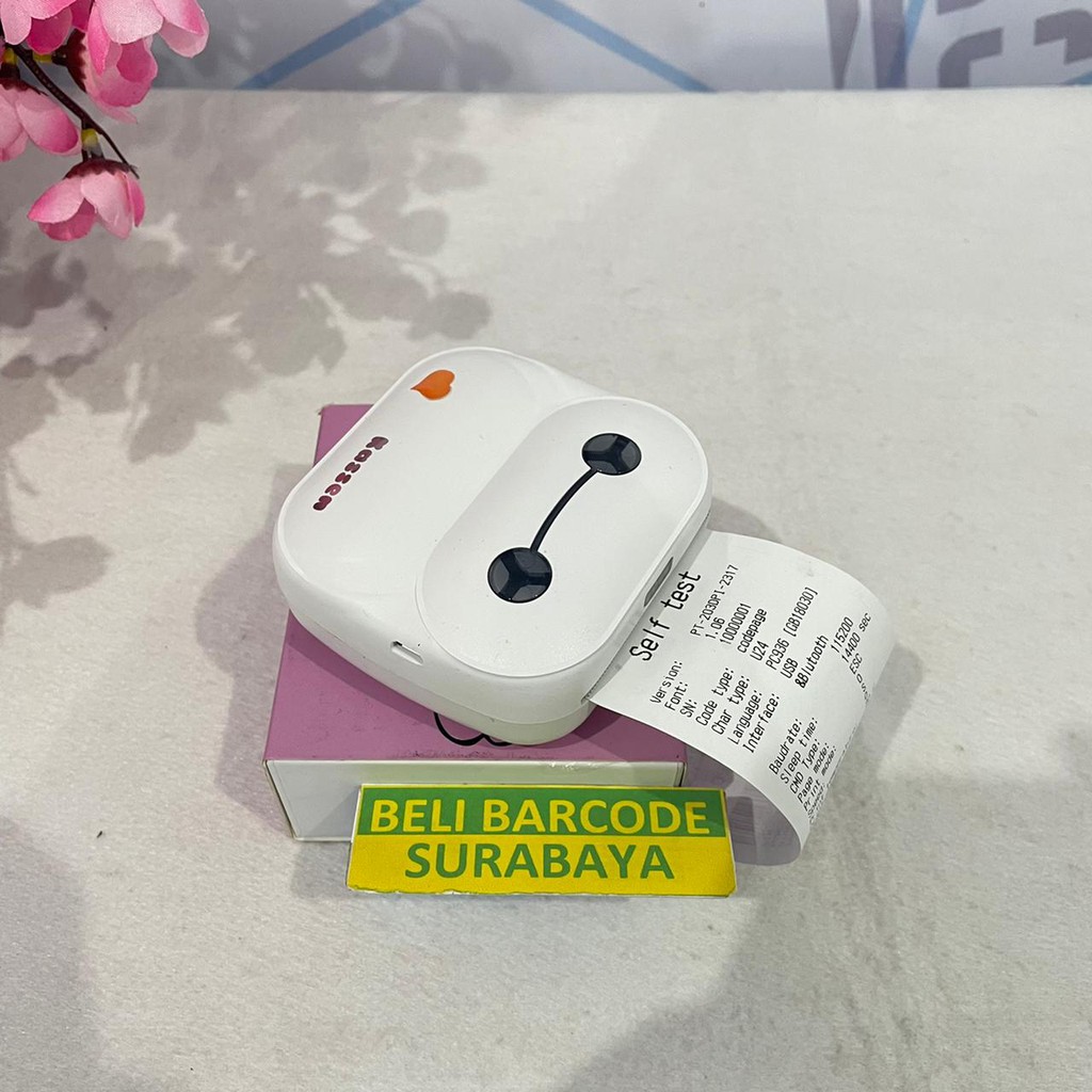 PRINTER BLUETOOTH KASSEN PP 203 | PP-203 | PP203 CETAK BARCODE PINK DAN PUTIH