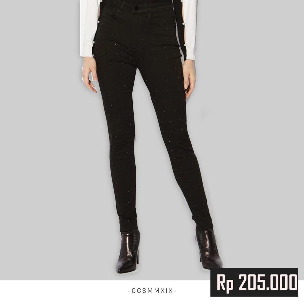 Jeans Wanita Original GAP Hitam Dot | Skinny Jeans Women Original By GAP | Skinny Jeans Wanita Motif