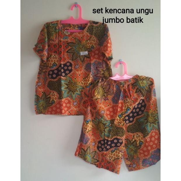 Stelan baju tidur batik kencana ungu