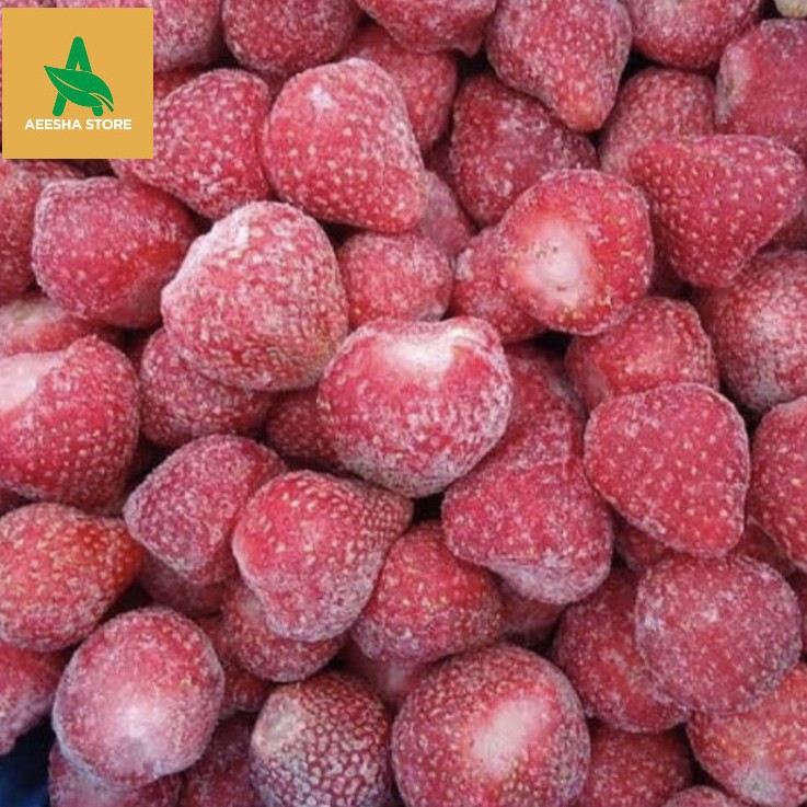 

Buah strawberry frozen 1kg stoberi beku kemasan 1kg strowbery merah AEESHASTORE