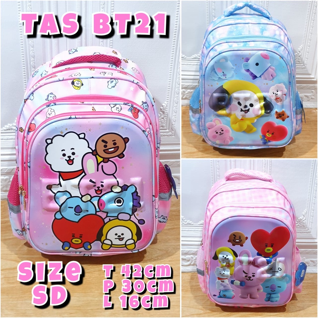Tas Sekolah Ransel Anak SD Model Timbul 3D Gambar Astronot dan Unicorn Tas Import Ransel Anak Perempuan dan Laki - Laki Backpack Anak Cewe dan Cowo