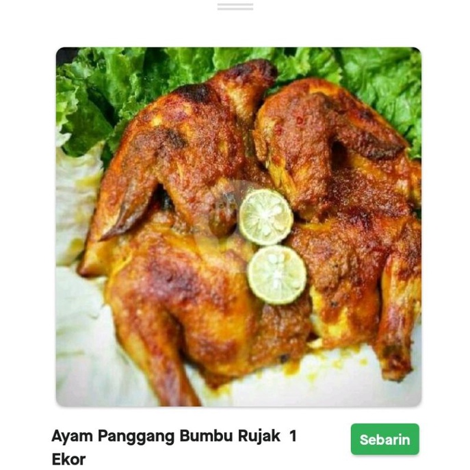 

AyamPanggangBumbuRujak1Ekor