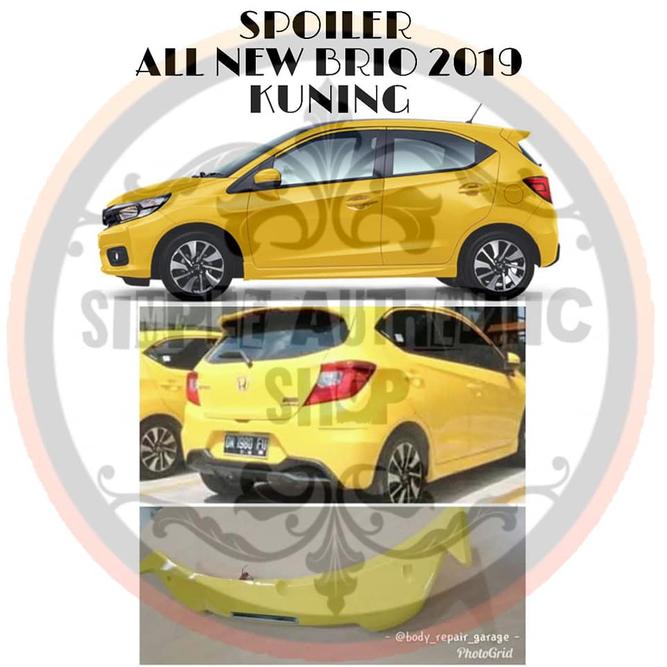 Spoiler belakang all new Brio 2018 KUNING