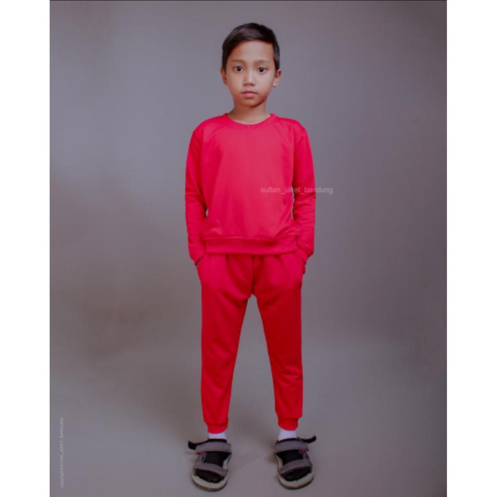 Setelan Basic+Celana JogerAnak II Celana Joger Anak + sweater Basic