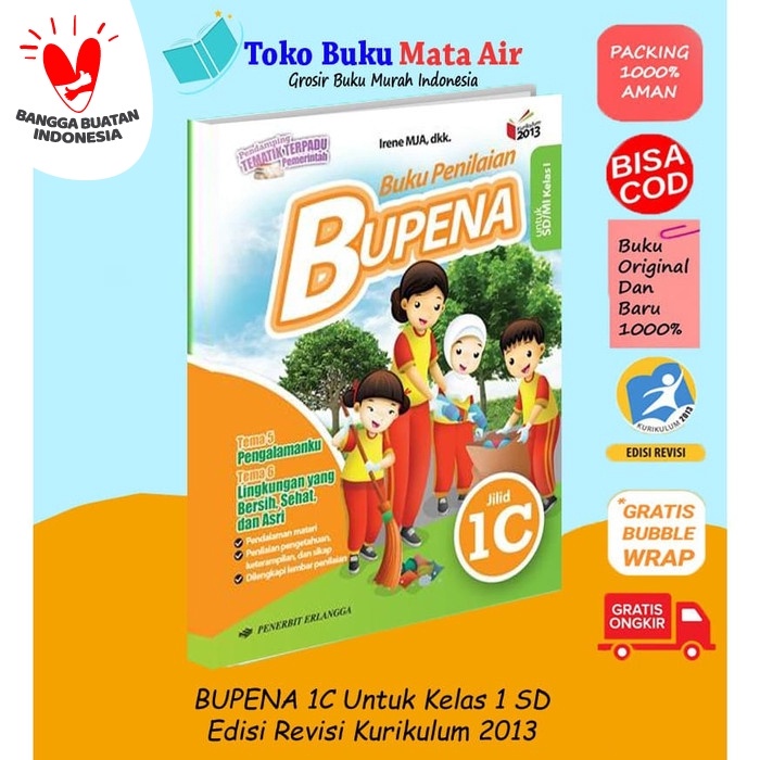 

❤BISA COD❤ BUPENA ( BUKU PENILAIAN ) JILID 1C UNTUK SD/MI KELAS I ( K13N )