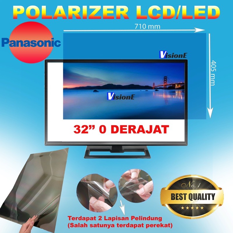 Polarizer 32 Inch Panasonic 0 Derajat Bagian Depan Polarized Polaris