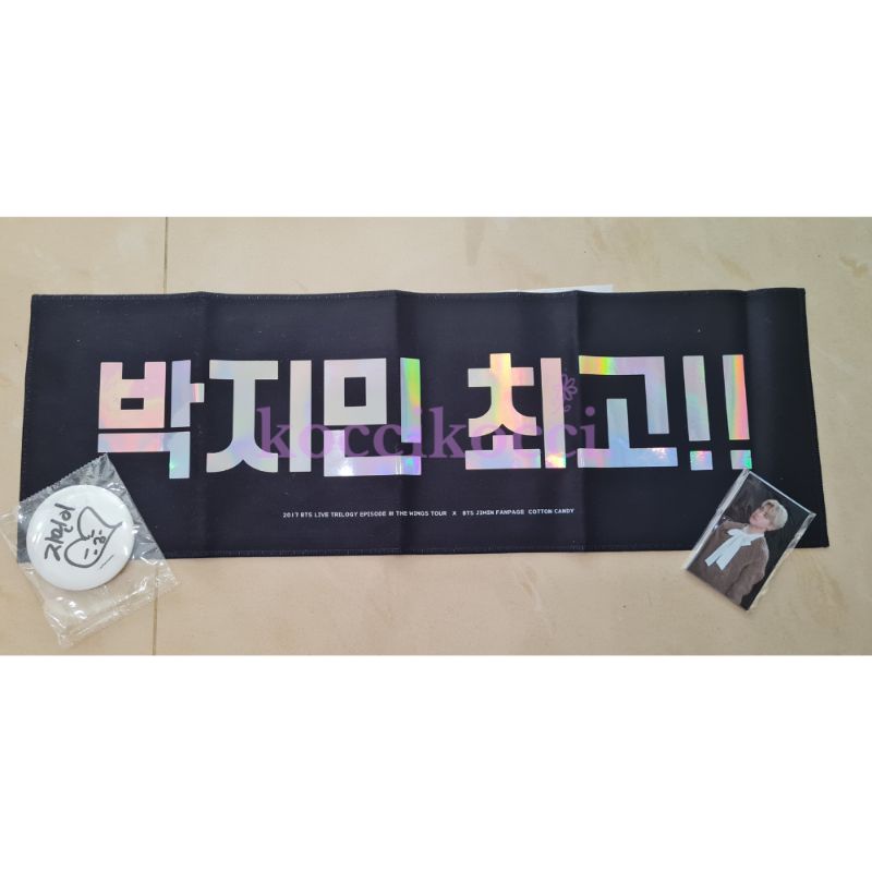 BTS JIMIN FANSITE COTTON CANDY THE WINGS TOUR JIMIN CHEERING SET 'SPREAD YOUR WINGS'
