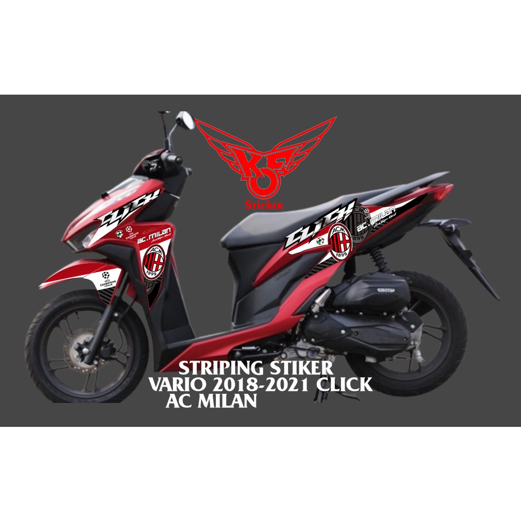 STRIPING STIKER HONDA VARIO 2018-2021 CLICK AC MILAN