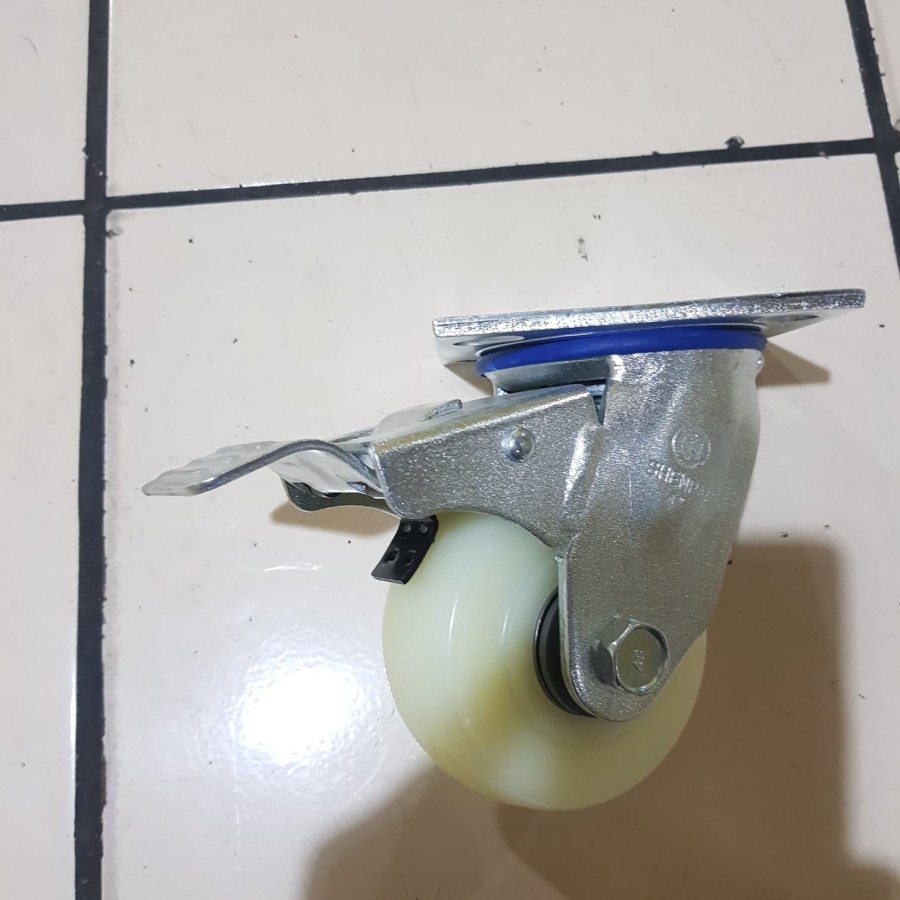 Roda Troli Nilon Taiwan 4 inch ( Hidup+Rem )