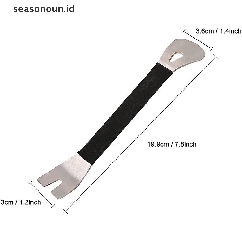 【seasonoun】 Car Trim Removal Tool Stainless Steel Durable Two-end Trim Removal Level Pry .