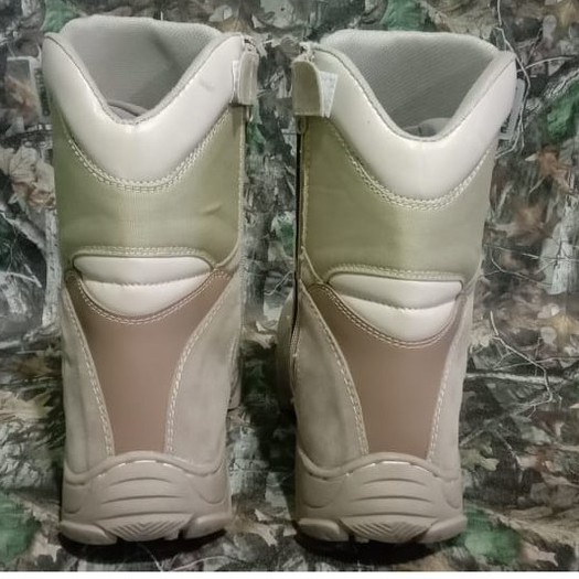 sepatu boots taktikal chamelon kerja lapngan cream 8inc