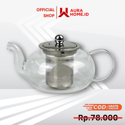 Teko Pitcher Teh Chinese Teapot Maker / Teko Pitcher Kaca Transparant Teh Poci Thai Tea Herbal Cina 