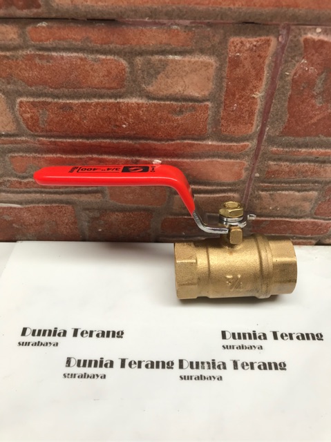 Ball Valve Kuningan FREDER uk 3/4 inci - Stop Kran Bola Brass ( 0.75in 0.75 in 3/4&quot; 3/4in )