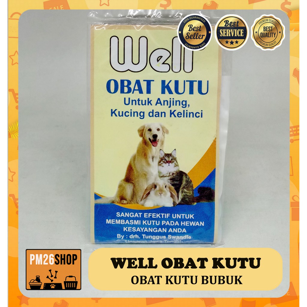 WELL OBAT KUTU BUBUK ANJING KUCING KELINCI