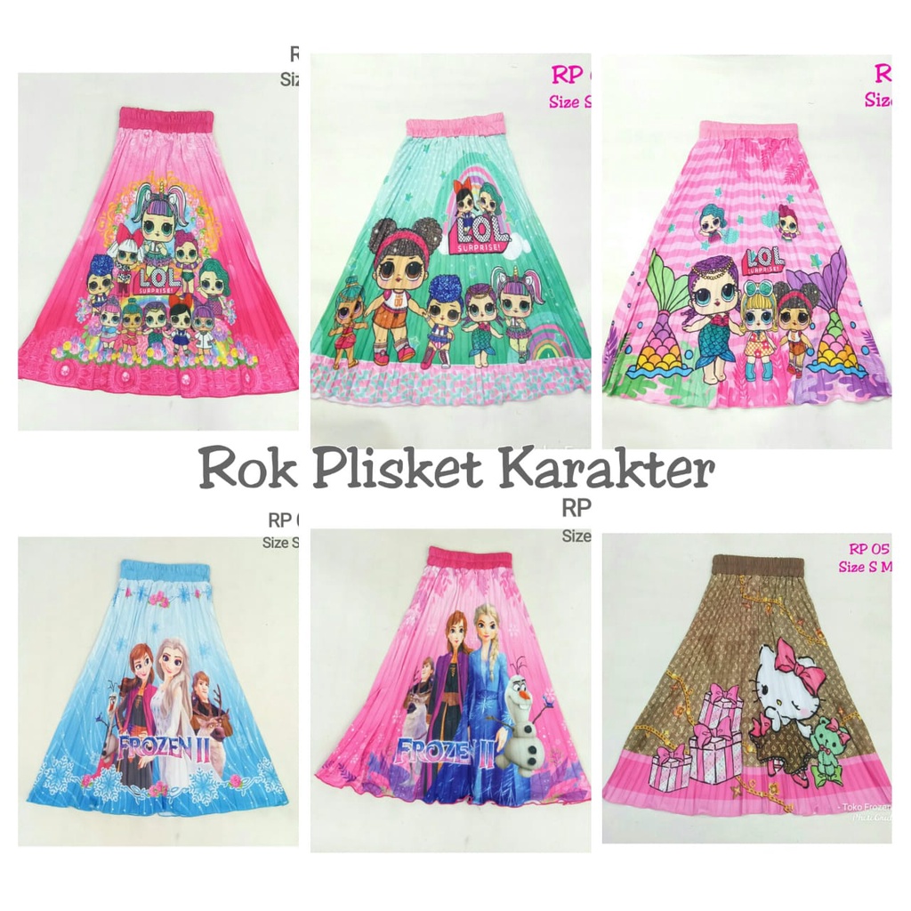 ROK PLISKET ANAK / ROK ANAK Mickey  /ROK PLISKET ANAK MOTIF FROZEN DAN LITTLE PONY / ROK anak 5-10th
