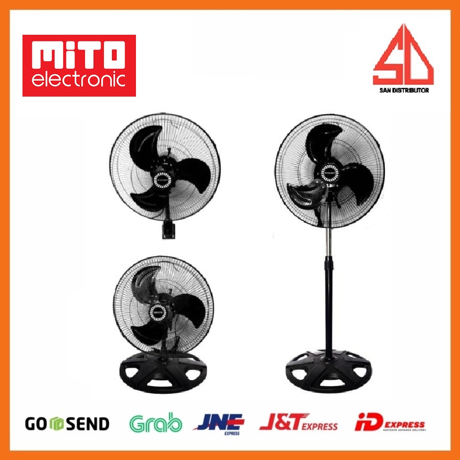 Kipas Angin Mitochiba MT 1822 J 3 in 1 Fan 18 Inch Black Besi-Angin MT-1822J